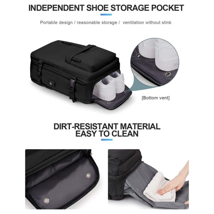 2024 Nova mochila de viagem recarregável USB de grande capacidade, mochila escolar multifuncional, mochila de estudante, bolsa de viagem tipo caixa, bolsa de viagem de negócios_voghion.com