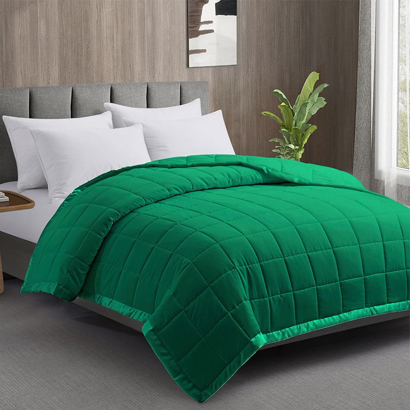 Quilted Mattress Pad – Reinforced Polyester Border Blanket, 1500g+ Weight, Non-Slip Bed Protector For Home Hospitality_voghion.com