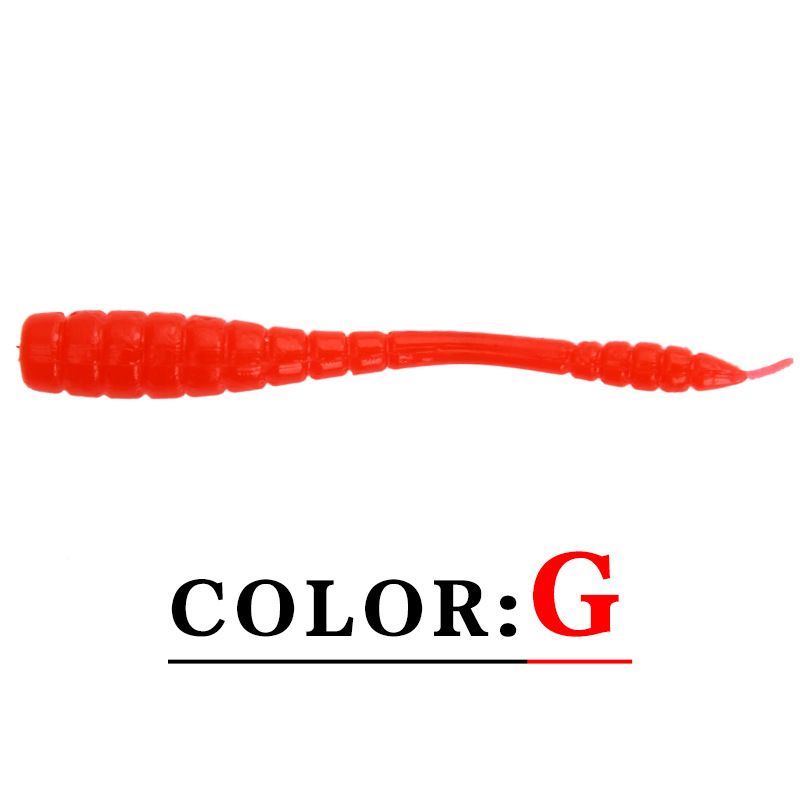 Köder Weicher Köder 0,4 g/4,5 cm Weicher Wurmköder Madenwurm Roter Wurm Fischköder 50/Beutel Angelausrüstung Produkte_voghion.com