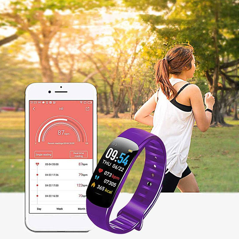 RXshengtai C1plus Bluetooth-Compatible Reminder Weather Forecast Multiple Sport Modes Wrist Smart Watch Daily Life_voghion.com