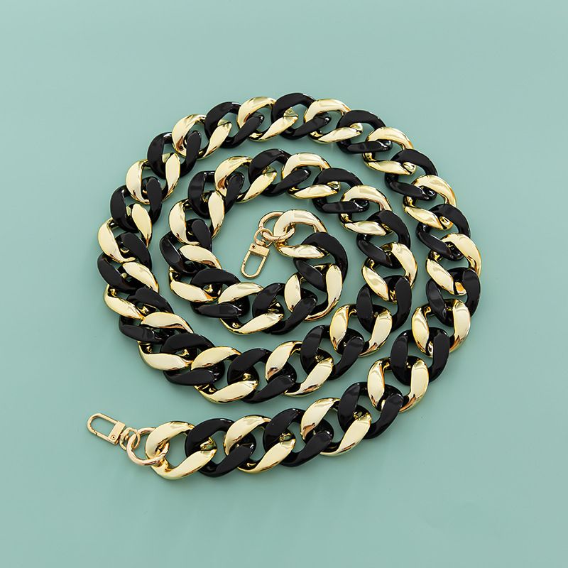 Großer, 4 cm x 3,3 cm, trendiger, rutschfester DIY-Kettenriemen aus exquisitem Harzacryl, breiter Schultergurt für Taschen_voghion.com