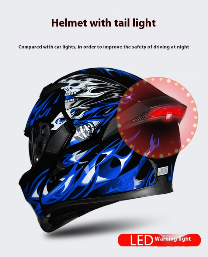 Casco da moto per uomo e donna Casco integrale Ai Lion Casco scoperto Bluetooth Casco invernale per auto elettrica_voghion.com