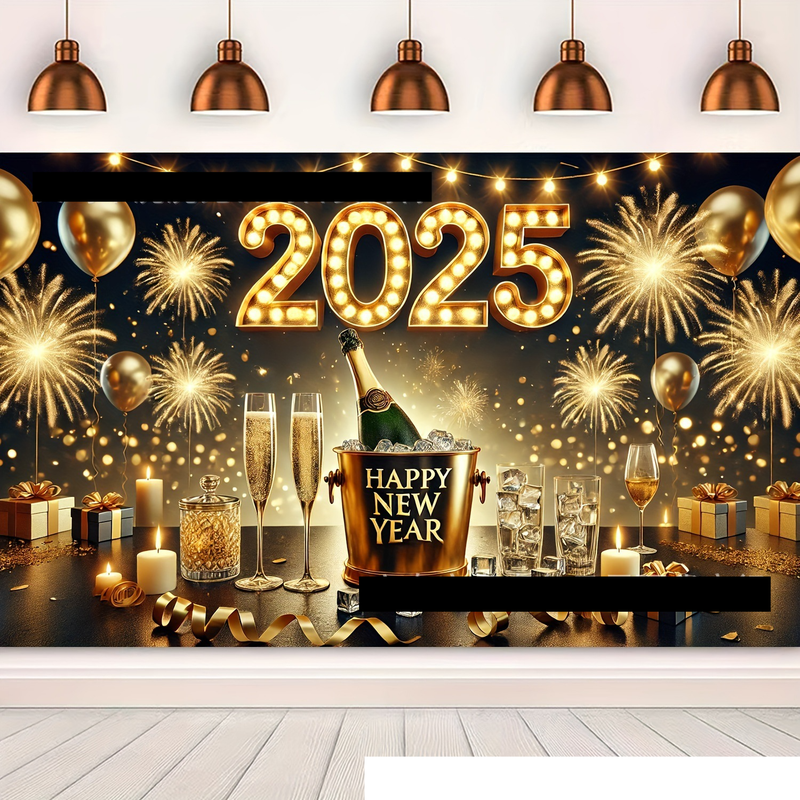 Neujahrshintergrundbanner festliche Atmosphäre neuer Stil fröhlicher Veranstaltungsort 2025 Frohes neues Jahr Partybanner_voghion.com