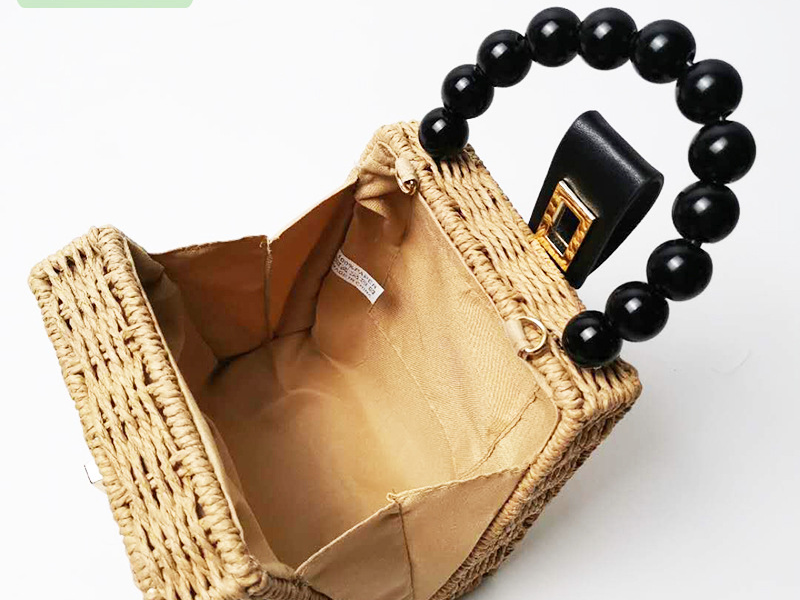 Women's Bags Manufacturers Supply Street Stall Bags, New Paper Rope Iron Frame Woven Beach Bags, Woven Bags, Paper Rope Straw Bags_voghion.com