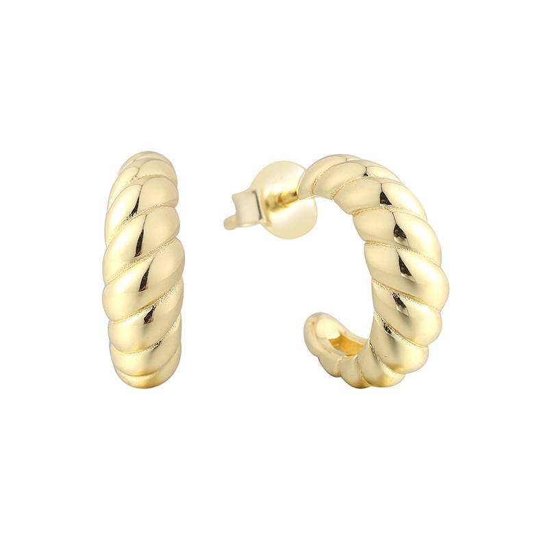 Personalità esagerata semi circolare orecchini cavi alla moda temperamento metallo retrò orecchini cerchio orecchini da donna_voghion.com