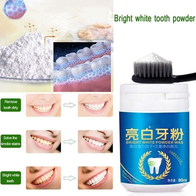 80ml Magic Natural Teeth Whitening Powder Pearl Brush Tooth Powder Physical Teeth Whitening Powder_voghion.com