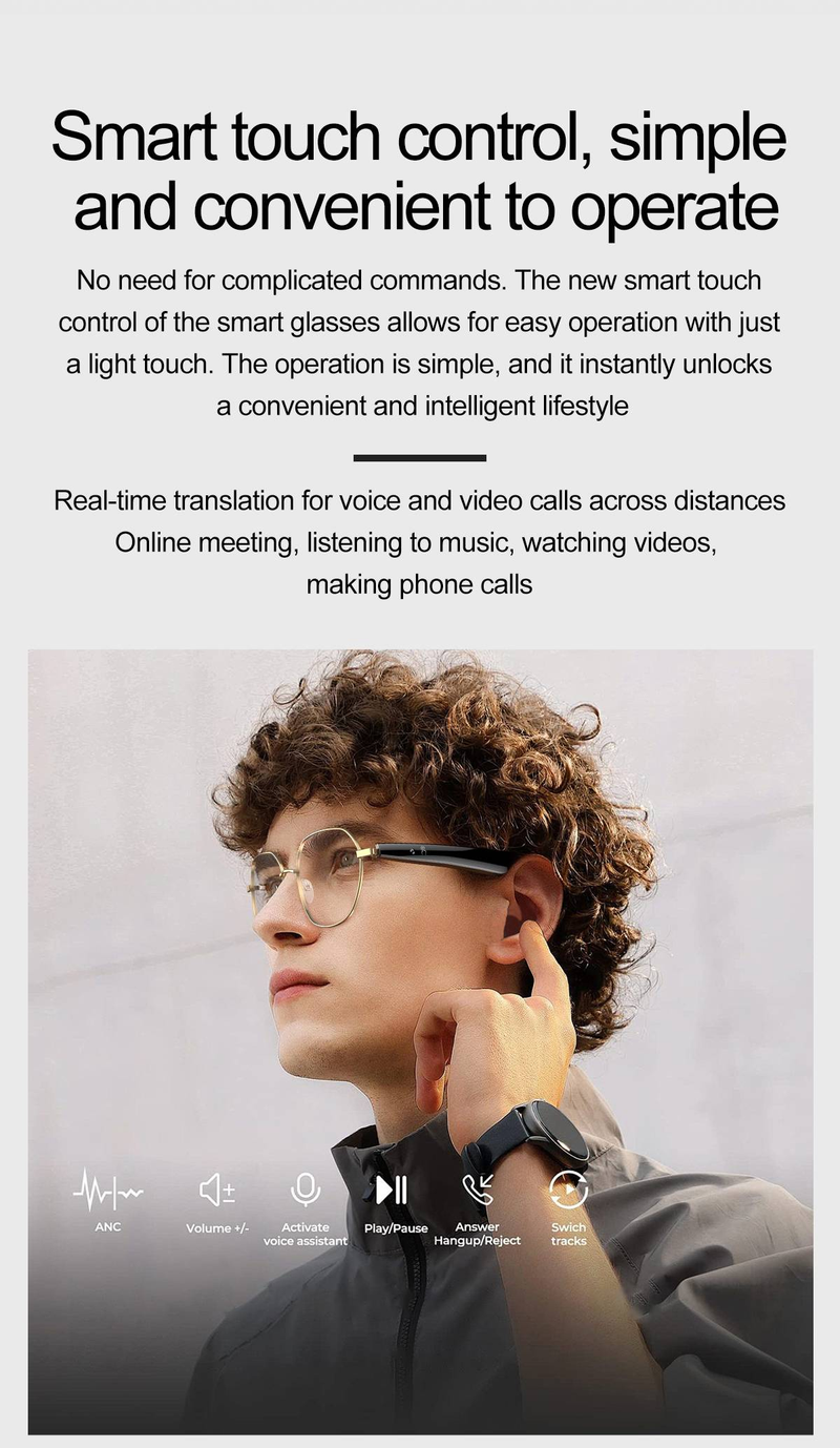 W100B Smart Glasses: HD AR Display, 10Hr Battery & Voice Control - Premium WearableTech For Professionals_voghion.com
