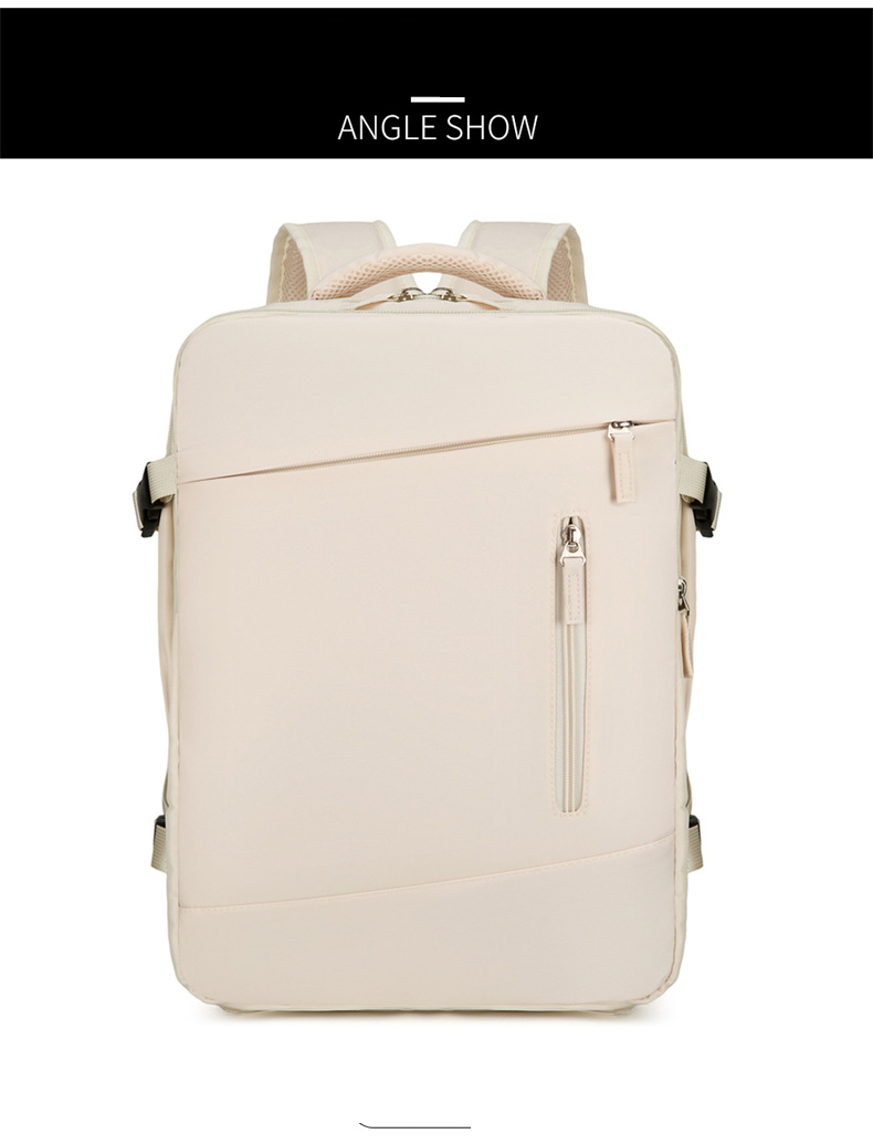 Men’s Bags Expandable Backpack Double Back Travel Luggage Bag Large Capacity Shoe Compartment Multi Function Computer Bag_voghion.com