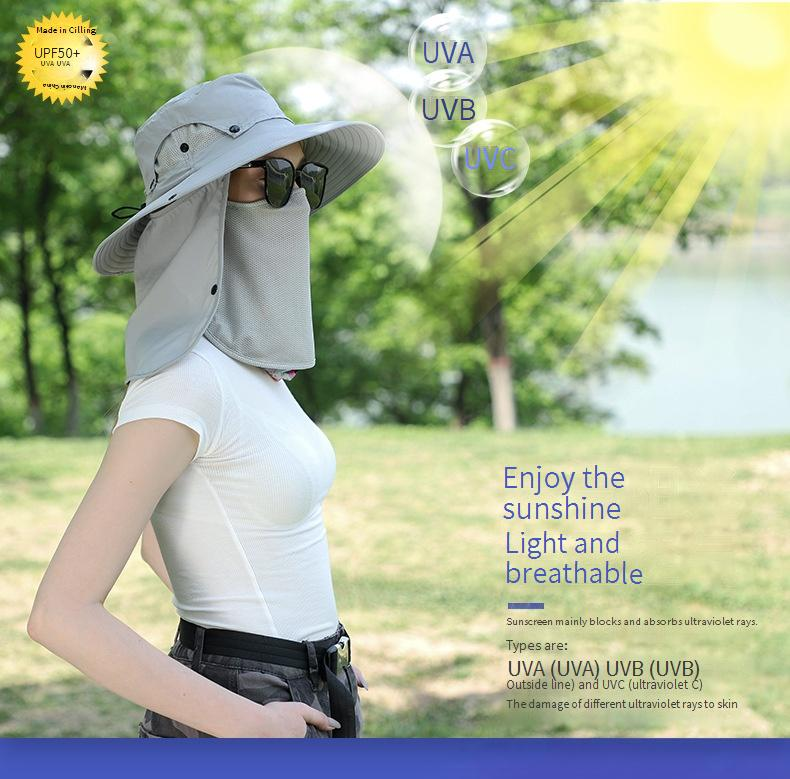 Cappello da sole da donna con parte superiore staccabile - Cappello da pescatore mimetico traspirante e UPF 50+ per escursionismo e viaggi_voghion.com