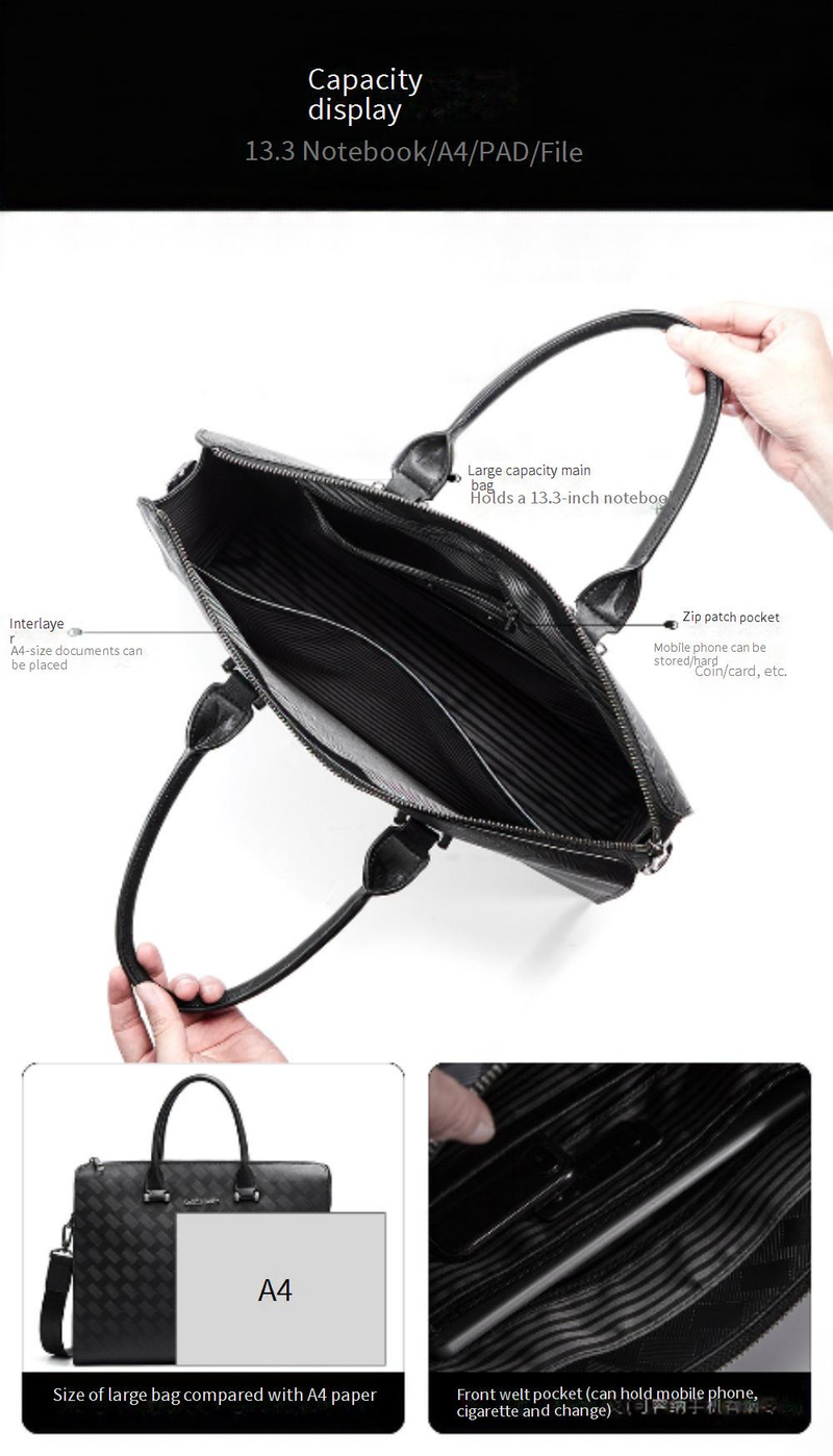 Men's Bags Briefcases Men's Handbags High End Business Shoulder Crossbody Men's Briefcases Elegant Classic Large Capacity Men's Bags_voghion.com
