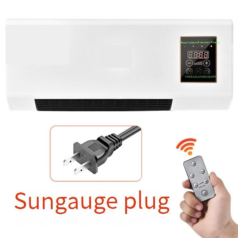 Calefactor de pared de cerámica PTC de 1500 W con control remoto, 3 velocidades ajustables, protección contra sobrecalentamiento, ideal para baño, dormitorio y oficina._voghion.com