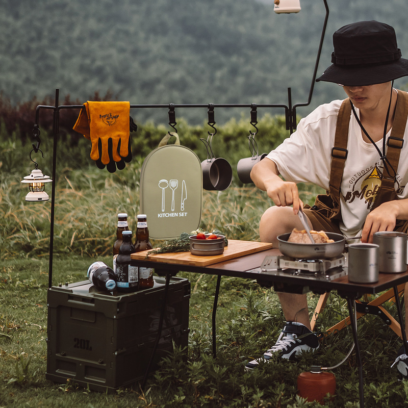 Aufbewahrungstasche für Campingküchenutensilien, Geschirr, Picknickzubehör und Campingwerkzeug_voghion.com