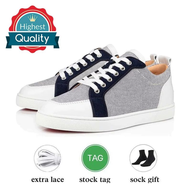 New Classic Electric Embroidery Red Sole Black Embroidered Low-Top Rivet Men's Flat Casual Crescent Shoes_voghion.com