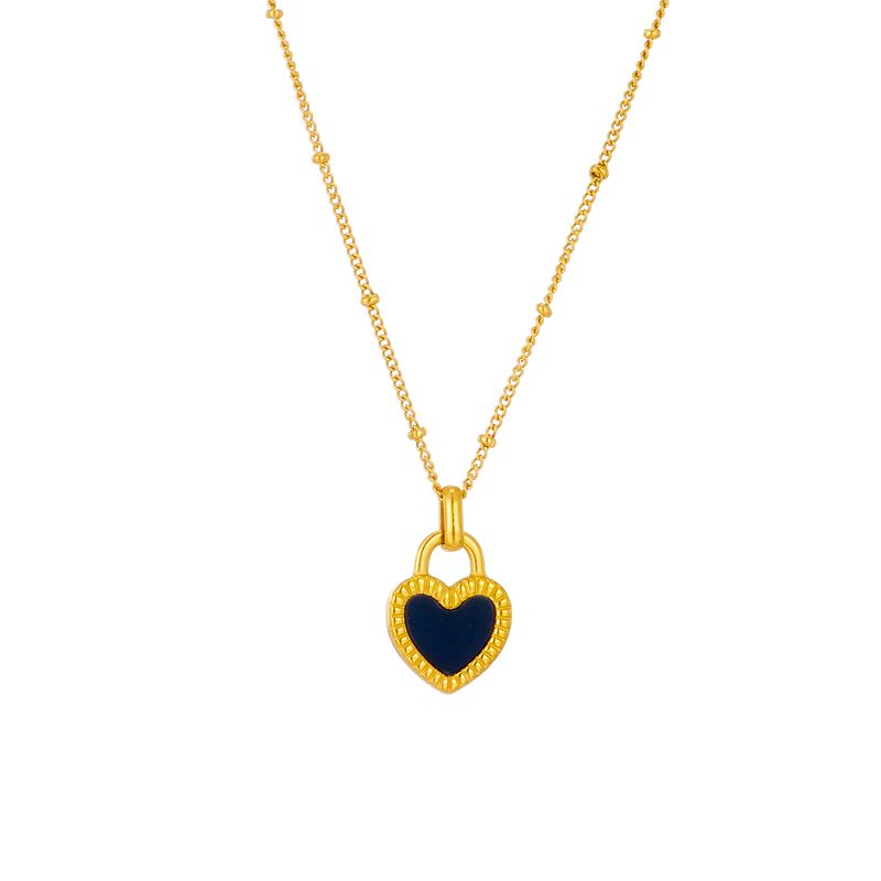 Collana con lucchetto in acciaio inossidabile 316L DIEYURO alla moda per donna, ciondolo a forma di cuore color oro, catena con clavicola, gioielli per il corpo alla moda per ragazze_voghion.com