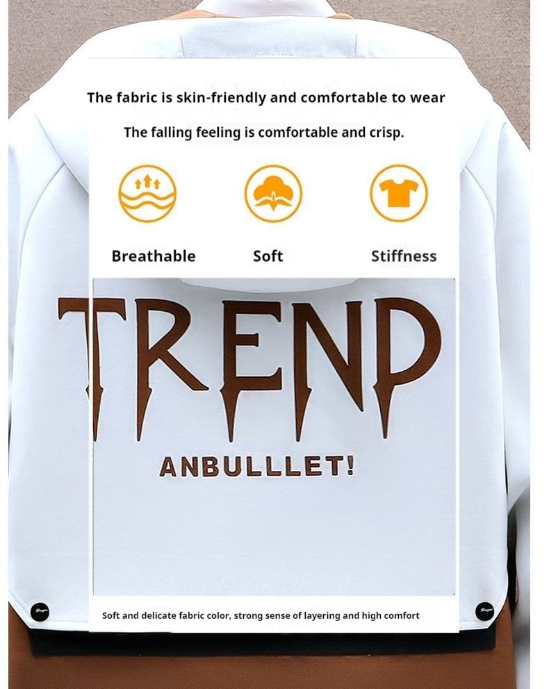 Spring Autumn Men's Jacket, Youth Work Clothes, Korean Edition Set, 2024 New Style, Handsome and Loose Two Piece Set_voghion.com