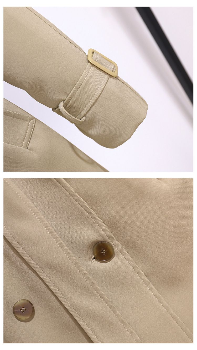 Nouveau manteau coupe-vent court style coréen kaki britannique_voghion.com