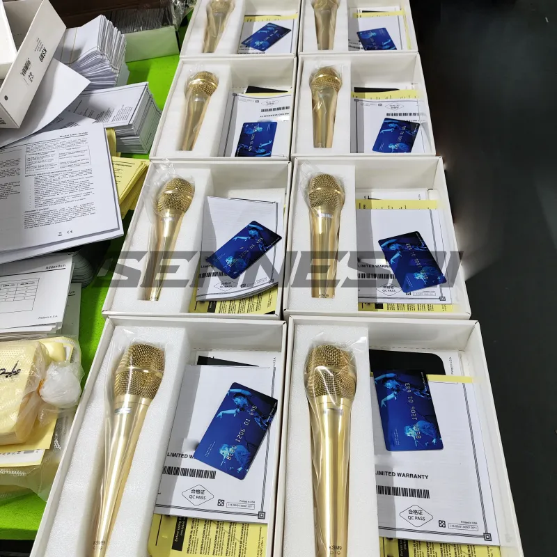 High QualityKSM9 Professional Dynamic Handheld Karaoke Wired Microphone With Clip Stereo Studio Mic_voghion.com