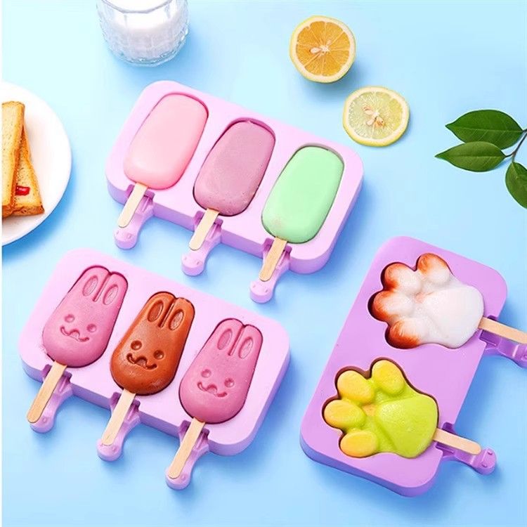 Ice Cream Mold Food Grade Silicone Ice Cream Popsicle Popsicle Ice Cube Ice Box DIY Homemade Creative Mold_voghion.com