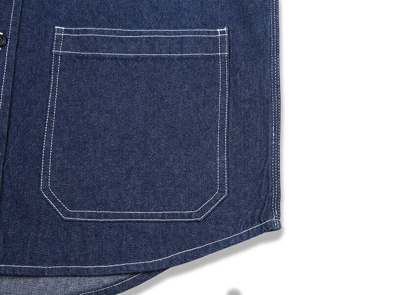 İlkbahar Sonbahar Kargo Gömlek Erkekler Uzun Kollu Çizgili Batı denim gömlek Safari Tarzı Askeri Erkek Gömlek Çok cepler Erkekler Tops_voghion.com