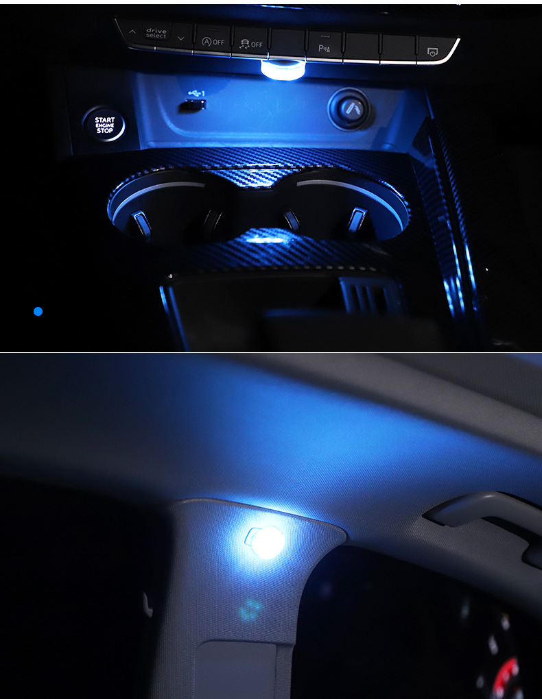 Décoration de toit de voiture, éclairage d'ambiance à LED avec capteur sans fil pour porte_voghion.com