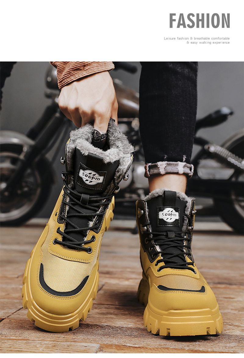 Herfst- en winternieuwe hoge katoenen herenschoenen met suède platform Martin Mid-tube mode-laarzen_voghion.com