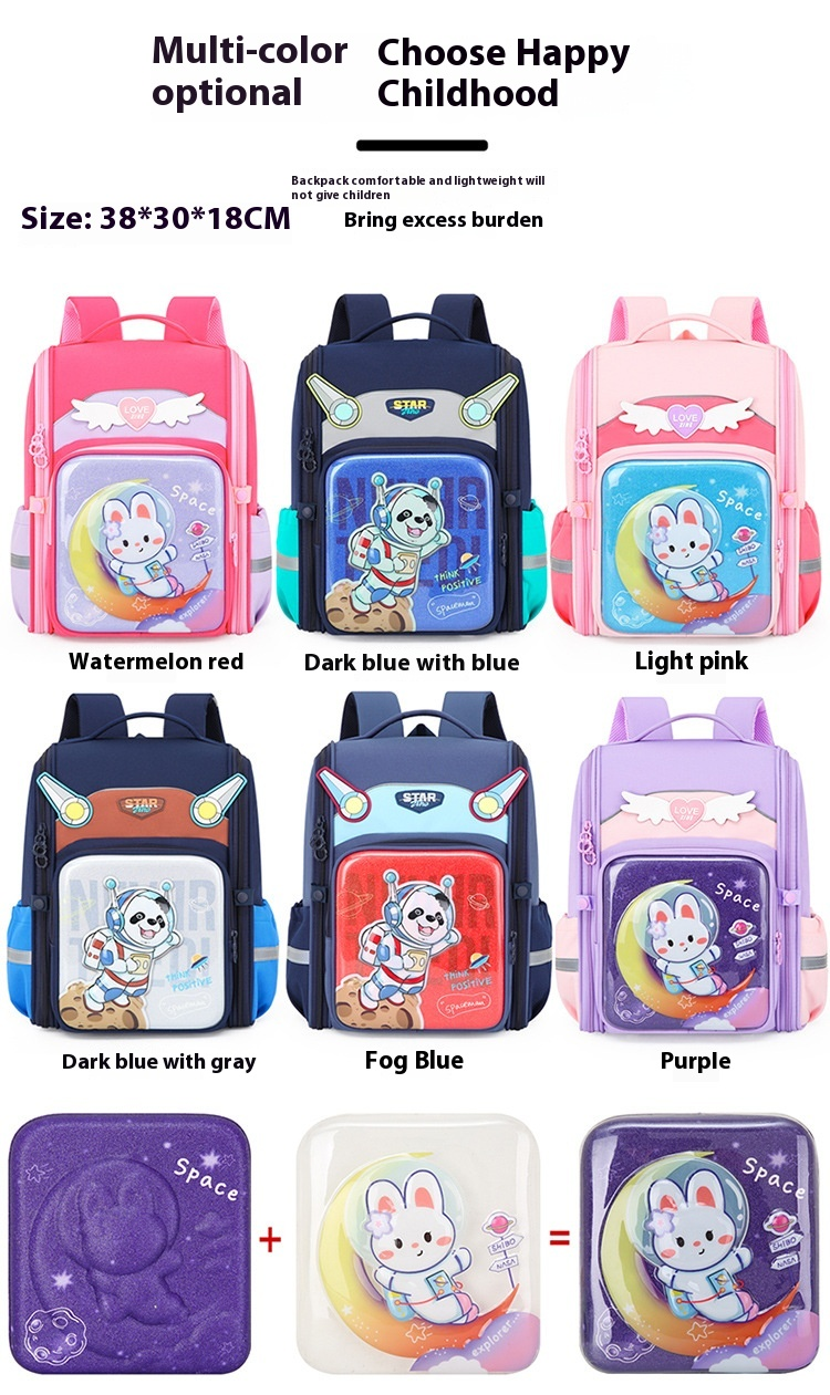 Neuer, großer, lastreduzierender Wirbelsäulenschutz für Kinder für Jungen und Mädchen der Klassen 1-6, leichter Rucksack_voghion.com