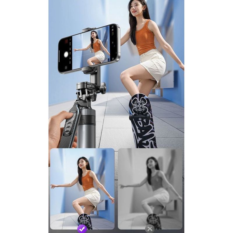 【Multifunctional Gimbal】Li Sen Phone Selfie Stick Camera Stabilizer Portable Travel Photo Live Streaming Vlog_voghion.com