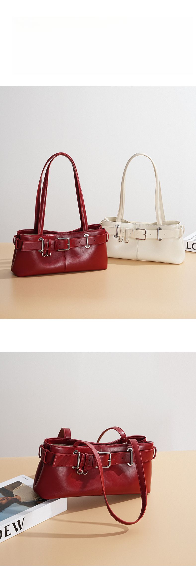 Südkorea Nischendesign 2025 Neue Unterarmtasche Cool Belt Lock Rindsleder Große Kapazität Handtasche Mode Vielseitig Freizeit Personalisiert_voghion.com