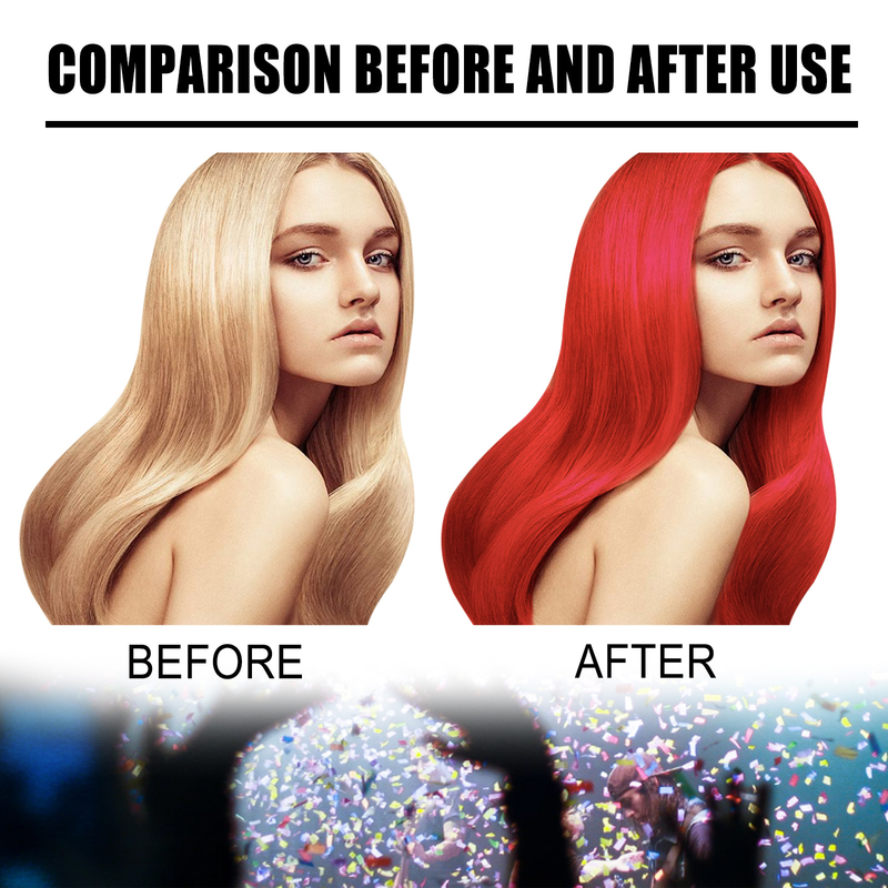 Party tijdelijke haarwaxset, handige tijdelijke kapsalon voor Halloweenfeest, gemakkelijk te kleuren en gemakkelijk schoon te maken_voghion.com