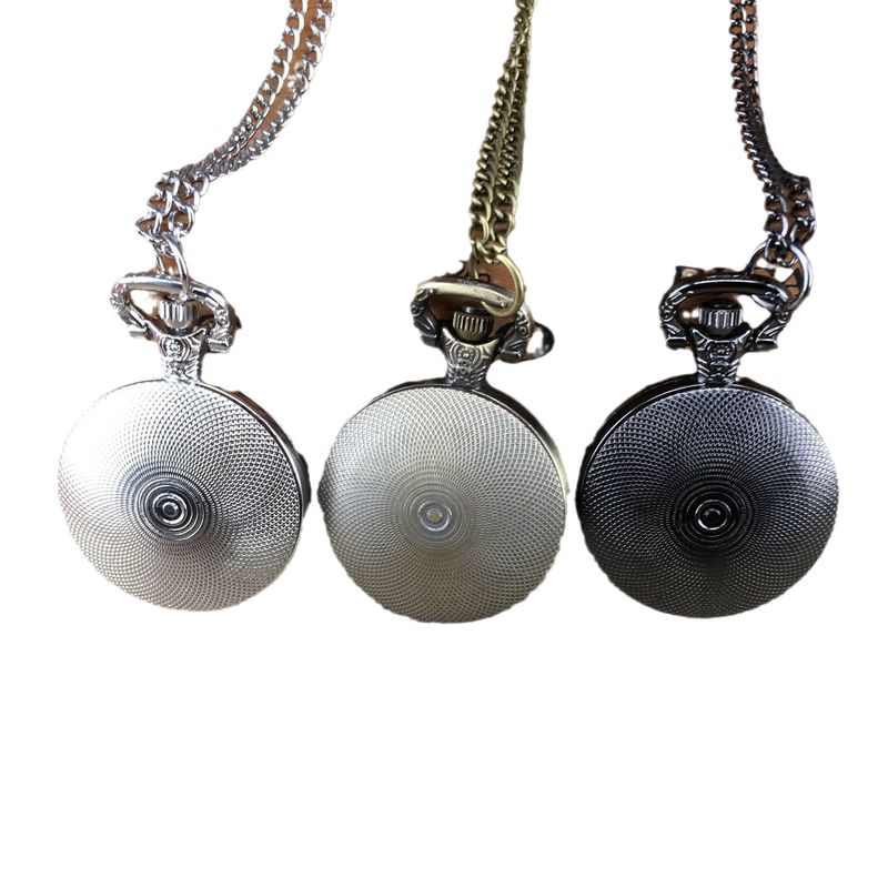 Orologio da tasca fai da te per bambini, con custodia a scatto, di medie dimensioni, con collana e studente, consegna rapida_voghion.com