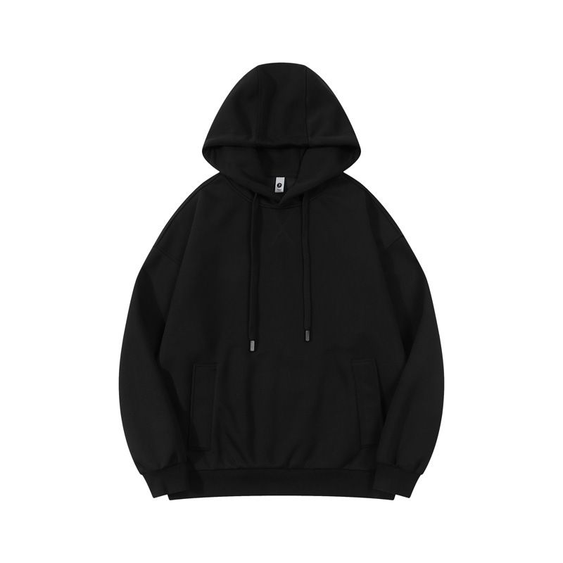 320G Autumn Trendy Brand Hooded American Style Solid Color Sports Casual Unisex Pullover Clean Version Sweatshirt_voghion.com