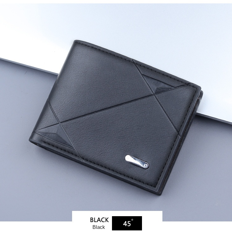 Cartera corta, cartera para tarjetas, cartera todo en uno para hombre, cartera para hombre, clip corto plegable, gran capacidad para hombre, nuevos modelos_voghion.com