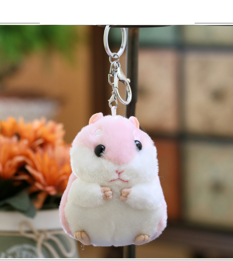 Maus-Anhänger, süßer weicher, süßer Hamster, Schlüsselanhänger, Tasche, Plüschpuppe, Puppe_voghion.com