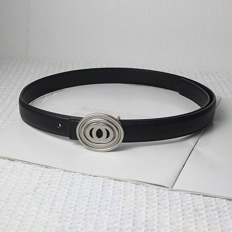 Real leather silver buckle waist belt, women's flower waist belt, slimming effect, cowhide women's pants with sweater matching, fashionable_voghion.com