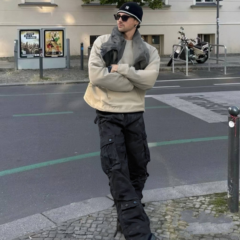 Spodnie męskie casualowe Outdoor Tactical Camouflage Spodnie długie Spodnie ogrodniczki Spodnie brygadowe wojskowe Spodnie taktyczne Spodnie szturmowe z kieszeniami_voghion.com