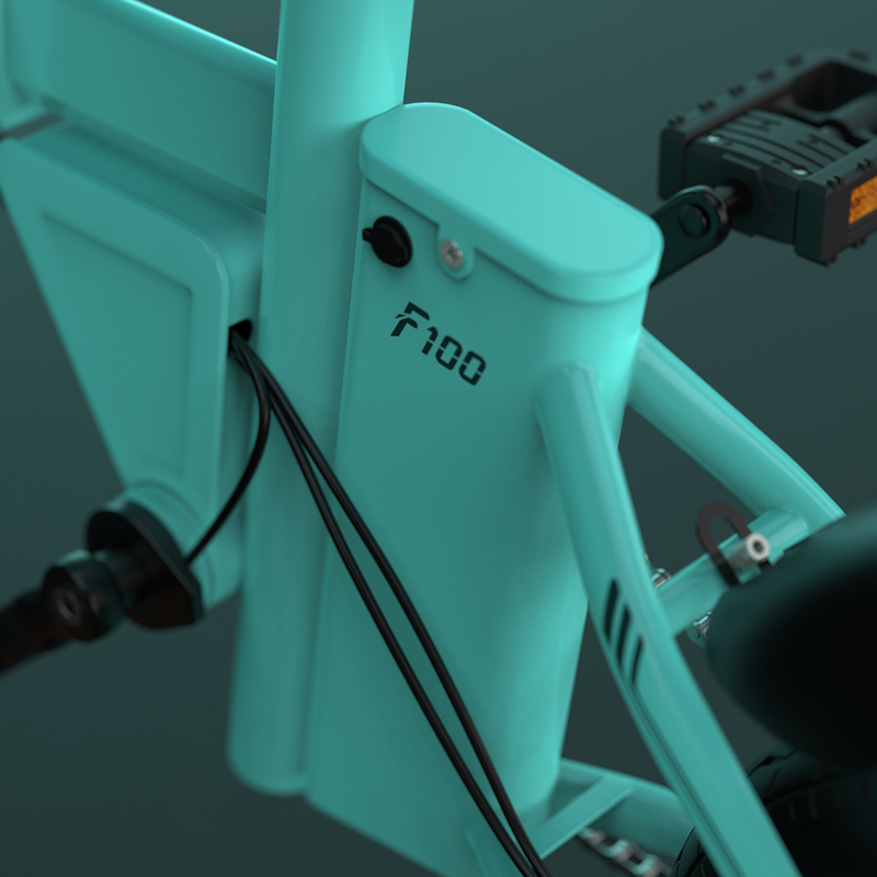 Faltbares Elektrofahrrad ESKUTE F100 250W 36V 9Ah Batterie 14 Zoll_voghion.com