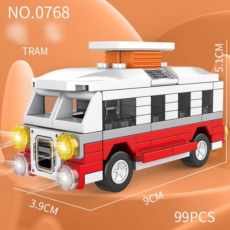 Jouets de construction Lego à plusieurs modèles, circulation urbaine, assemblage de voitures de dessin animé, jouets d'ingénierie, modèle de puzzle, cadeau de vacances_voghion.com