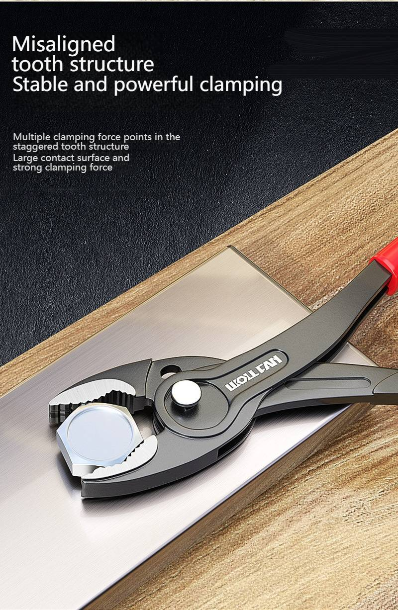 Multi-Function Screw Extractor Pliers - Industrial Stripped Screw Remover Tool With Carbon Steel Jaws For Rusted & Tightened Screws (20.5cm)_voghion.com