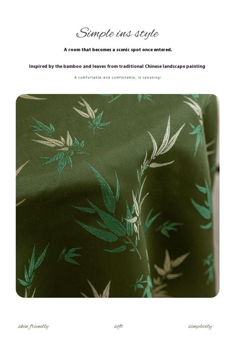 Tischläufer – Luxuriöse Polyester-Tischdecke mit Bambusmuster und Quasten, elegantes Esszimmerdekor für Kaffee- und Esstische_voghion.com