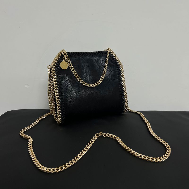 Stella Mccarey Falabella Große Einkaufstasche Designertasche Damen Schwarz Einkaufskette Taschen Geldbörse Messenger Leder Handtaschen_voghion.com