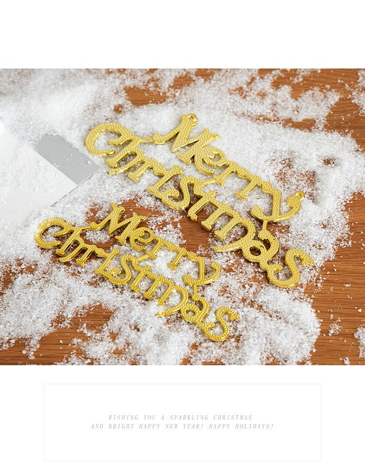 Ozdoby choinkowe z literami – pozłacane i posrebrzane zawieszki z alfabetem w kształcie liścia (4 rozmiary, lekki, nietłukący się plastik)_voghion.com