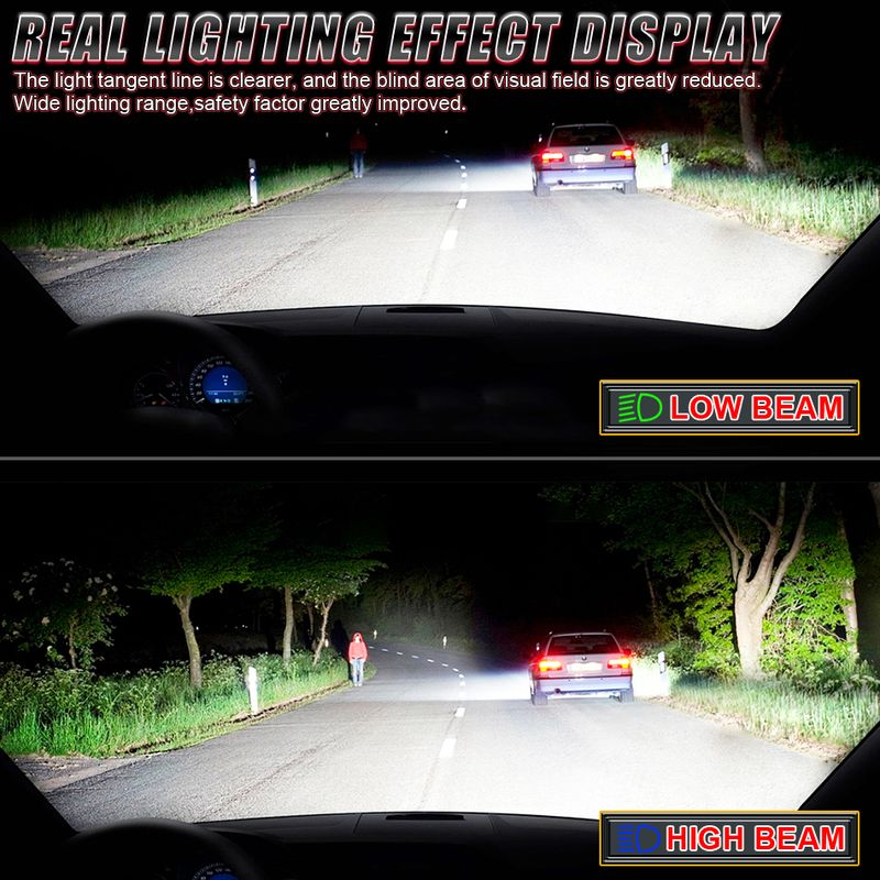 1000W Mini 1:1 Drahtlose H7 Led Scheinwerfer Objektiv Projektor Nebel Licht Auto Lampen LHD 12V 24V Plug & spielen_voghion.com