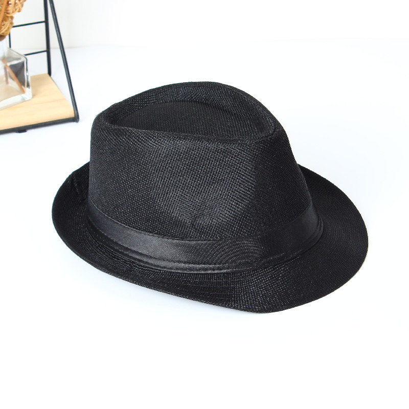 Spring and summer men's linen women's breathable sandals, sun protection hats, rolled brimmed gentlemen's jazz hats_voghion.com