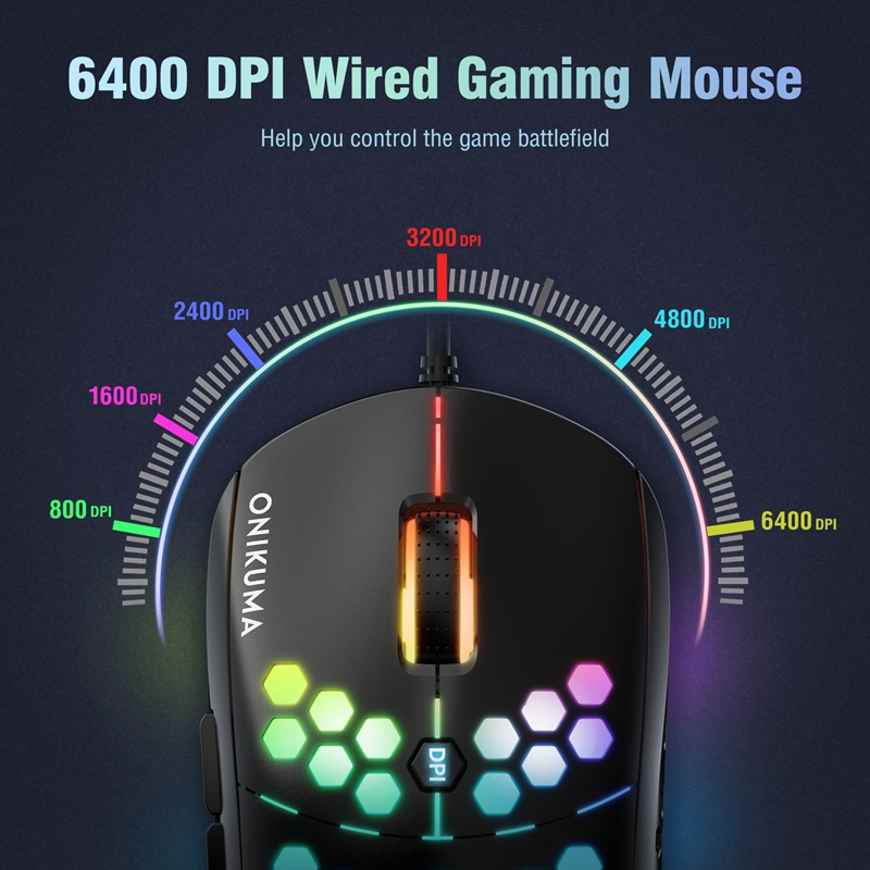 Die kabelgebundene neue CW-Profi-Gaming-Maus mit sechs Geschwindigkeiten und DPI einstellbarer RGB-Licht-USB-Schnittstelle ist geeignet_voghion.com