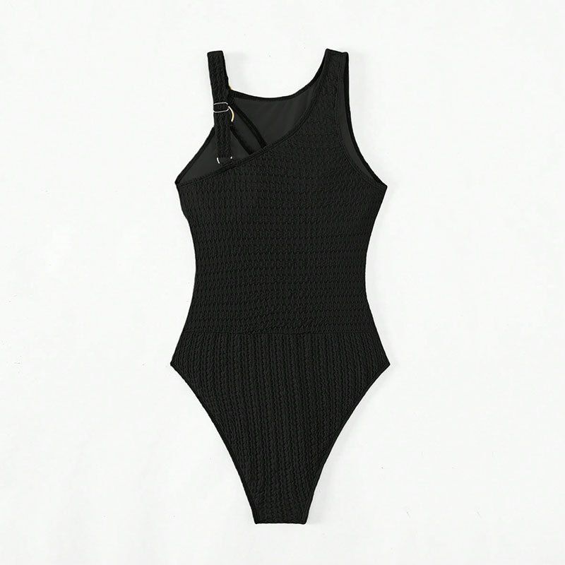 Maillot de bain une pièce pour femmes, couleur unie, doux, serré, couvrant le ventre, bikini de plage_voghion.com