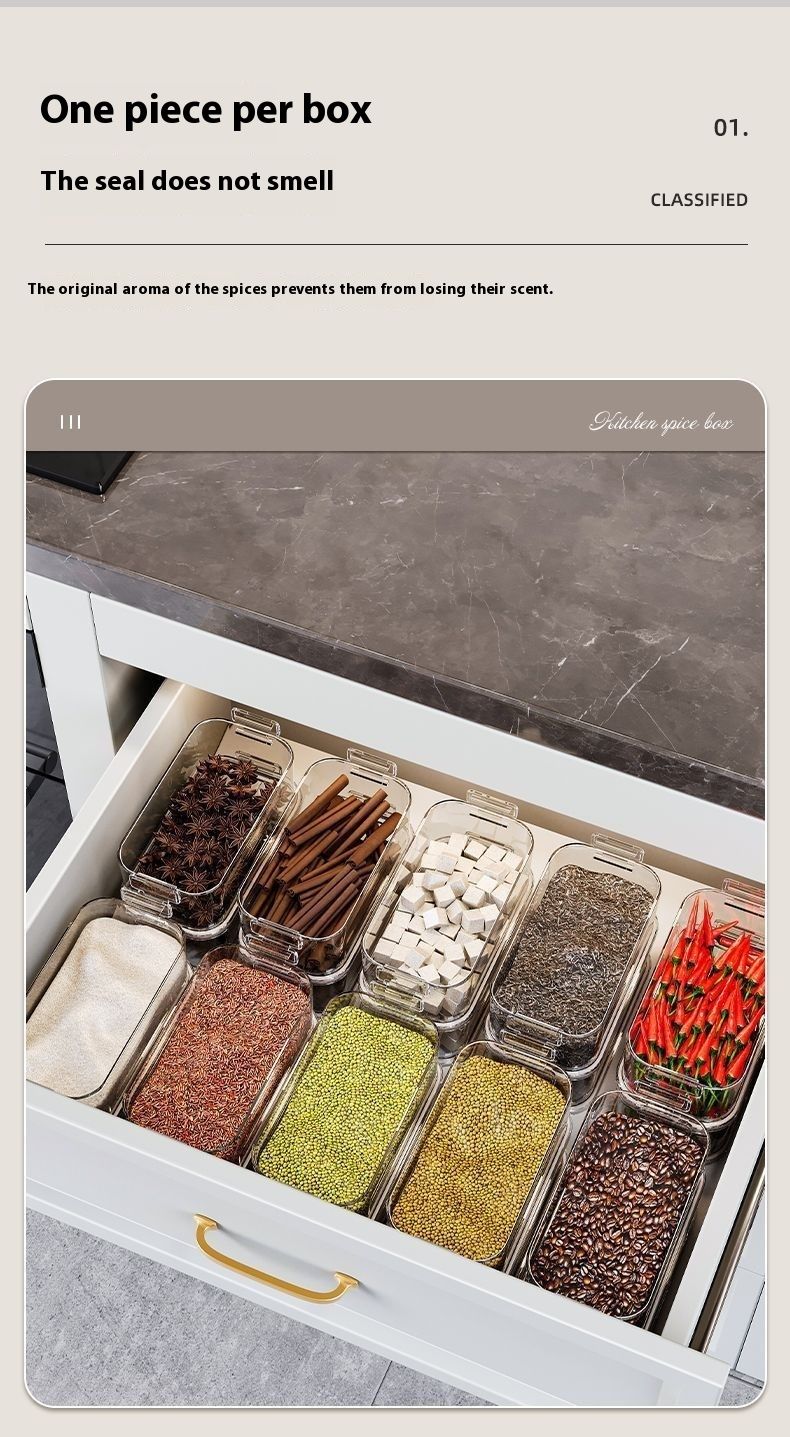 Gewürz versiegelt Küche Haushalt Glas High-End Pfeffer Anis Gewürz Aufbewahrungsbox Lebensmittelqualität_voghion.com