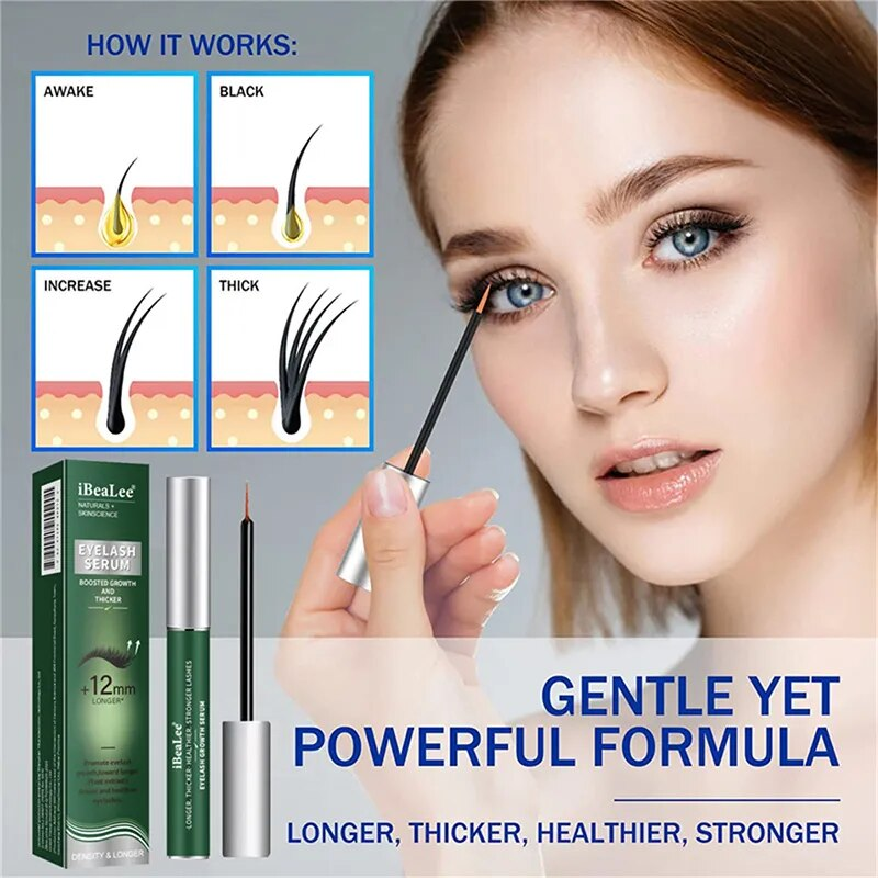 7 Tage Wimpern-Essenz für schnelles Wachstum, flüssige natürliche Verbesserung, nährende Locken, dickere Wimpern, Haar, lockige Wimpern, Pflegeserum_voghion.com