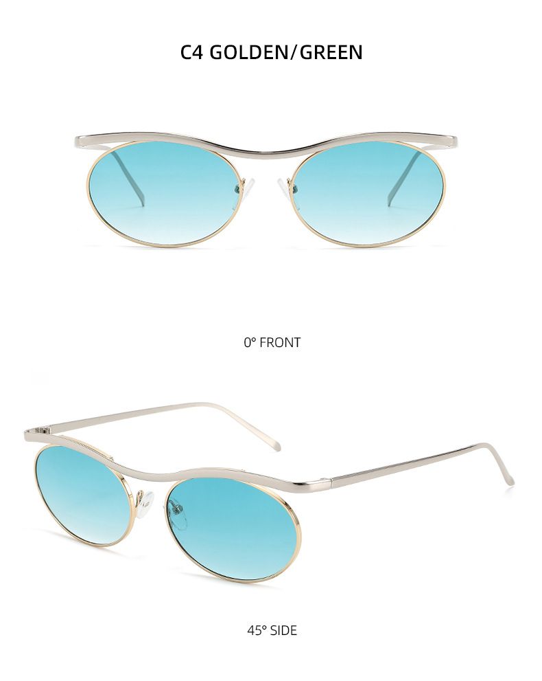 New Personality Round Frameless Owl Sunglasses 2025 Trendy Retro Sunglasses T1401_voghion.com