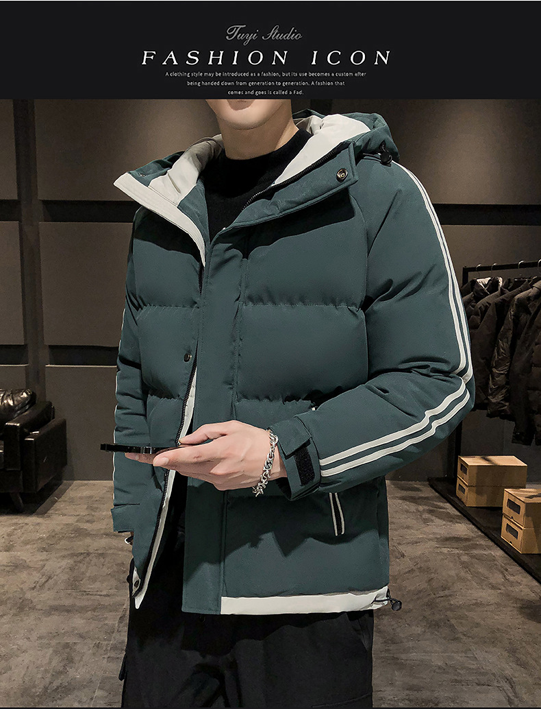 Winter Warmer, verdickter Baumwollmantel Herrenmode Mit Kapuze Lässiger Baumwollmantel Lockere Große Kurze Baumwolljacke Trendy Und Vielseitig_voghion.com