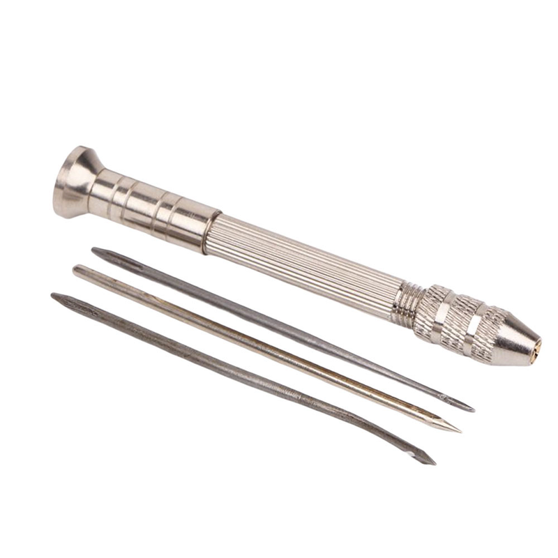 4 stks Leer Naaien Priem Met Roestvrij Stalen Handvat Punch Stiksels DIY Handgemaakte Craft Schoenen Reparatie Tools Haak Accessoires_voghion.com